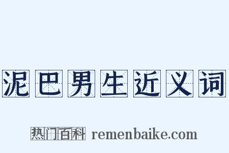 泥巴男生近义词是什么意思的图片